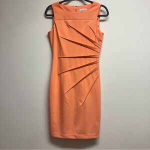 Like New Calvin Klein Tangerine Midi Dress Size 4